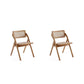 Lambinet Folding Dining Chair in Black and Natural Cane - Set of 2 By Manhattan Comfort | Dining Chairs | Modishstore - 6