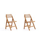 Pullman Folding Dining Chair in Black and Natural Cane - Set of 2 By Manhattan Comfort | Dining Chairs | Modishstore - 6