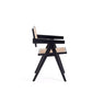 Hamlet Dining Arm Chair in Black and Natural Cane By Manhattan Comfort | Armchairs | Modishstore - 5