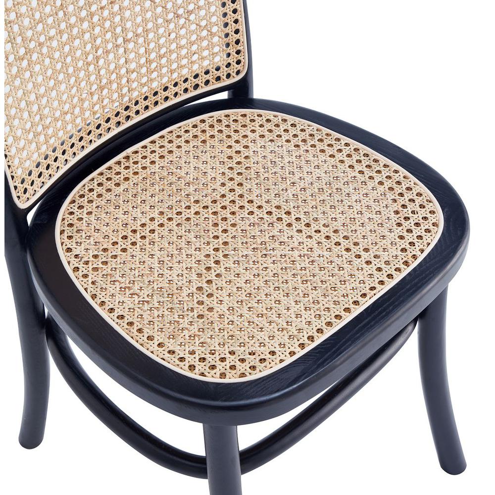Paragon Dining Chair 2.0 in Black and Cane - Set of 2 By Manhattan Comfort | Dining Chairs | Modishstore - 4
