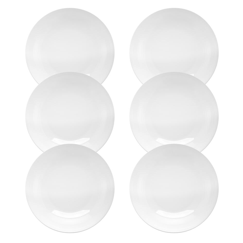 Oxford Coup 6 Large Dinner 8.46" Soup Bowls  in White By Manhattan Comfort | Dinnerware | Modishstore - 4