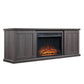 Franklin 60" Fireplace with 2 Doors in Grey By Manhattan Comfort | TV Stands | Modishstore - 10