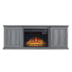 Franklin 60" Fireplace with 2 Doors in Grey By Manhattan Comfort | TV Stands | Modishstore - 2