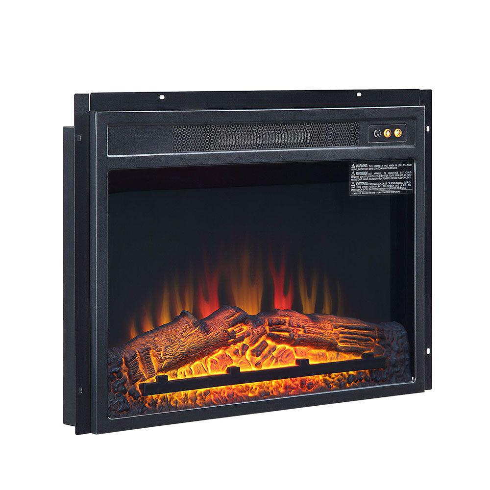 Electric 23 " Fireplace Box with Heat Functionality By Manhattan Comfort | Fireplace Accessories | Modishstore