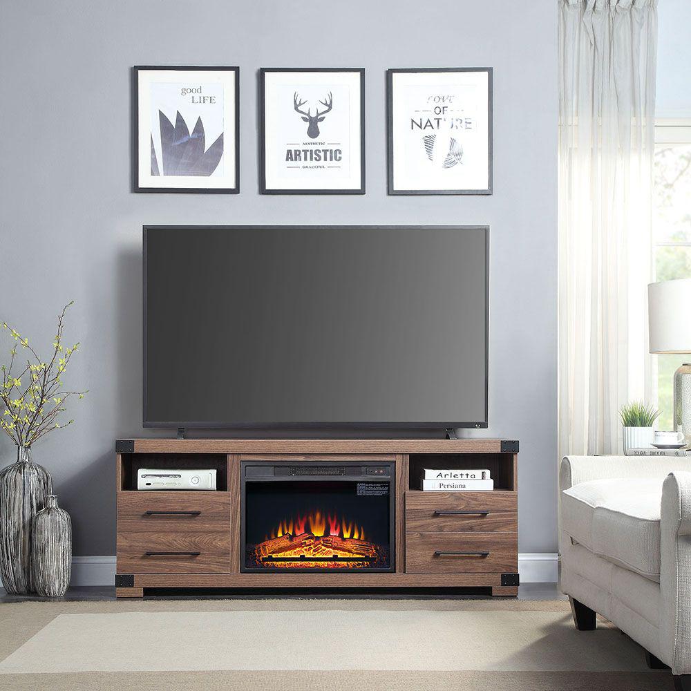 Electric 23 " Fireplace Box with Heat Functionality By Manhattan Comfort | Fireplace Accessories | Modishstore - 2