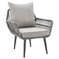 Portofino Rope Wicker 4-Piece Patio Conversation Set with Cushions in Cream By Manhattan Comfort | Outdoor Sofas, Loveseats & Sectionals | Modishstore - 10