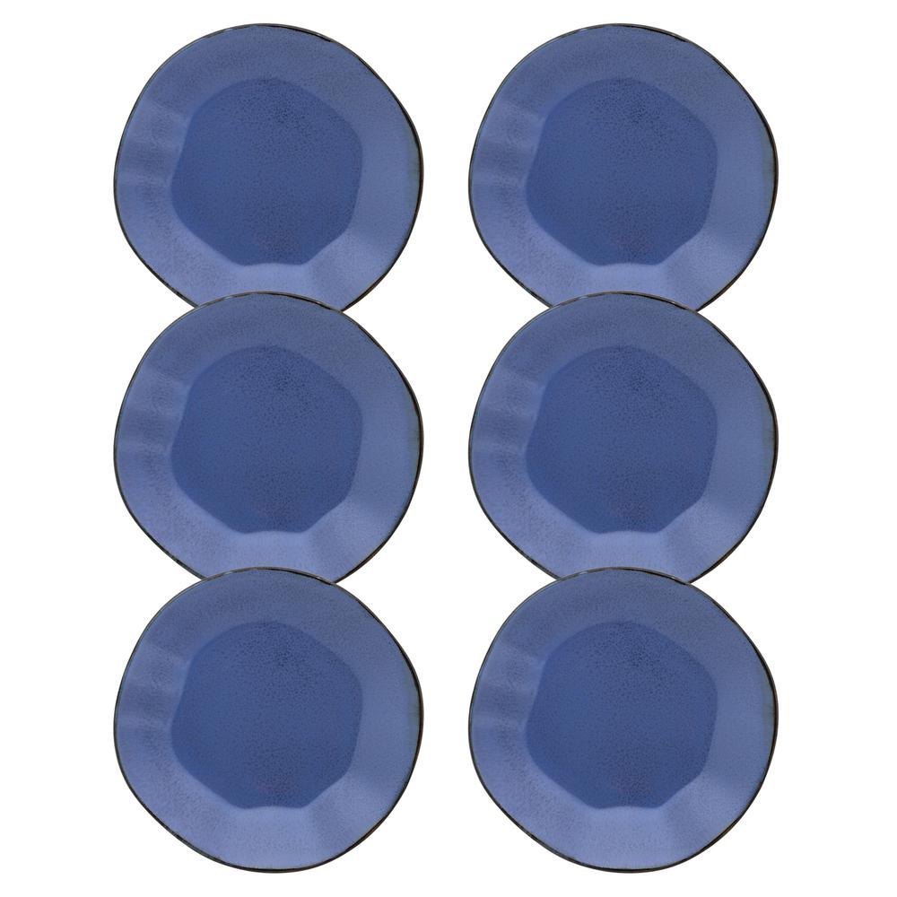 Oxford RYO 6 Medium 8.46" Salad Plates  in Blue By Manhattan Comfort | Dinnerware | Modishstore - 5
