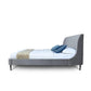 Heather Queen Bed in Velvet Grey and Black Legs By Manhattan Comfort | Beds | Modishstore - 5