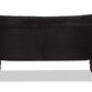Baxton Studio Flax Victorian Style Contemporary Black Velvet Fabric Upholstered 2-seater Loveseat | Loveseats | Modishstore - 3