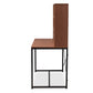 Baxton Studio Edwin Rustic Industrial Style Brown Wood and Metal 2-in-1 Bookcase Writing Desk | Desks | Modishstore - 4