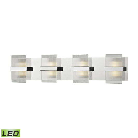ELK Desiree 1-Light Vanity Sconce in Polished Chrome with Clear Lined Glass - Integrated LED ELK Lighting 81142/LED | Sconces | Modishstore