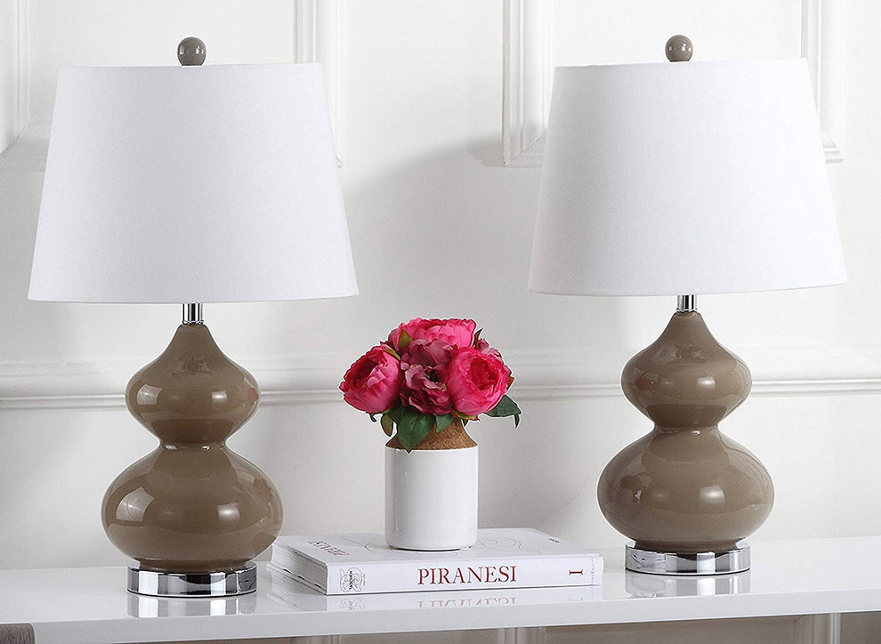 Safavieh Eva Double Gourd Glass Lamp | Table Lamps | Modishstore - 7
