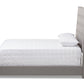 baxton studio georgette modern and contemporary light grey fabric upholstered queen size bed | Modish Furniture Store-3