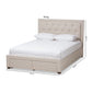 Baxton Studio Aurelie Modern and Contemporary Light Beige Fabric Upholstered King Size Storage Bed | Beds | Modishstore - 6