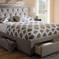 Baxton Studio Aurelie Modern and Contemporary Light Grey Fabric Upholstered Queen Size Storage Bed | Beds | Modishstore - 2