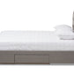 Baxton Studio Aurelie Modern and Contemporary Light Grey Fabric Upholstered Queen Size Storage Bed | Beds | Modishstore - 3