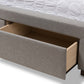 Baxton Studio Aurelie Modern and Contemporary Light Grey Fabric Upholstered Queen Size Storage Bed | Beds | Modishstore - 4