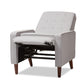 Baxton Studio Mathias Mid-century Modern Light Grey Fabric Upholstered Lounge Chair | Lounge Chairs | Modishstore - 9