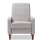 Baxton Studio Mathias Mid-century Modern Light Grey Fabric Upholstered Lounge Chair | Lounge Chairs | Modishstore - 8