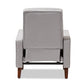 Baxton Studio Mathias Mid-century Modern Light Grey Fabric Upholstered Lounge Chair | Lounge Chairs | Modishstore - 6