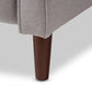 Baxton Studio Mathias Mid-century Modern Light Grey Fabric Upholstered Lounge Chair | Lounge Chairs | Modishstore - 5