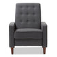 Baxton Studio Mathias Mid-century Modern Grey Fabric Upholstered Lounge Chair | Lounge Chairs | Modishstore - 8