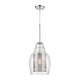 Herndon 1-Light Pendant with Clear Glass and Antique Gold/Silver Perforated Metal Cylinder by ELK Lighting-2