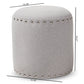 Baxton Studio Rosine Modern and Contemporary Light Grey Fabric Upholstered Nail Trim Ottoman | Ottomans | Modishstore - 5