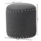 Baxton Studio Rosine Modern and Contemporary Dark Grey Fabric Upholstered Nail Trim Ottoman | Ottomans | Modishstore - 5