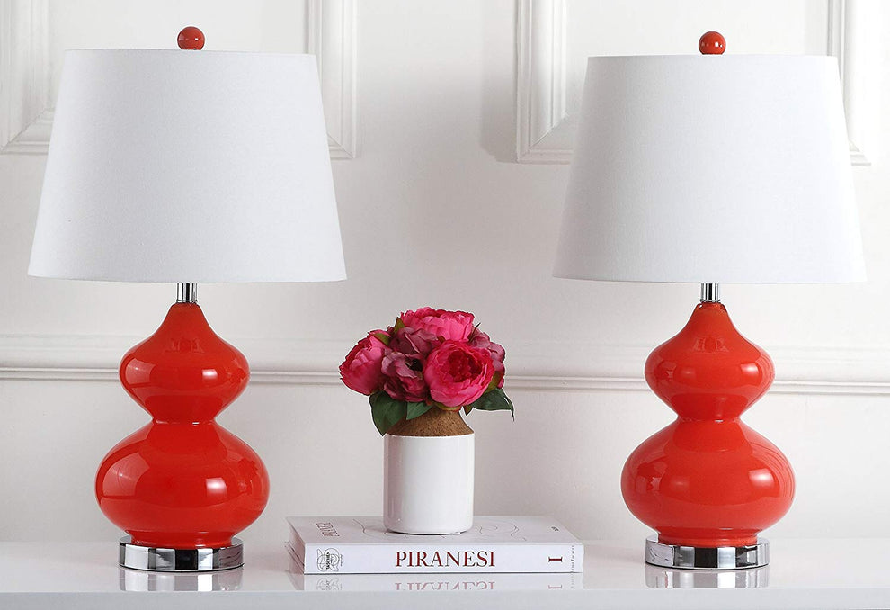 Safavieh Eva Double Gourd Glass Lamp | Table Lamps | Modishstore - 9