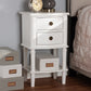 Baxton Studio Audrey Country Cottage Farmhouse White Finished 2-Drawer Nightstand | Modishstore | Nightstands
