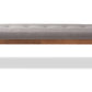 Baxton Studio Caramay Modern and Contemporary Grey Fabric Upholstered Walnut Brown Finished Wood Bench | Benches | Modishstore - 6