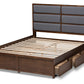 baxton studio macey modern and contemporary dark grey fabric upholstered walnut finished king size storage platform bed | Modish Furniture Store-6