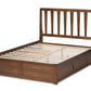 baxton studio brannigan modern and contemporary dark grey fabric upholstered walnut finished king size storage platform bed | Modish Furniture Store-16