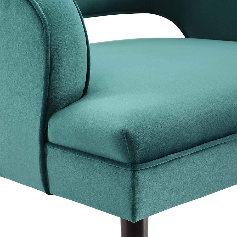 Modway Traipse Button Tufted Open Back Performance Velvet Armchair - EEI-3579 | Armchairs | Modishstore - 13
