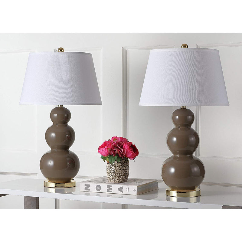 Safavieh Pamela Triple Gourd Ceramic Lamp | Table Lamps | Modishstore - 4