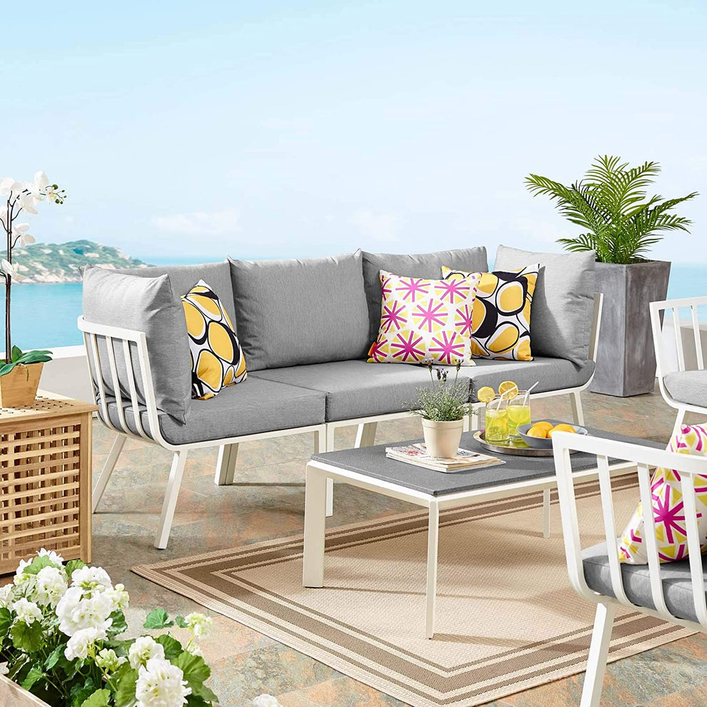 Modway Riverside 3 Piece Outdoor Patio Aluminum Sectional Sofa Set - EEI-3782 | Outdoor Sofas, Loveseats & Sectionals | Modishstore - 23