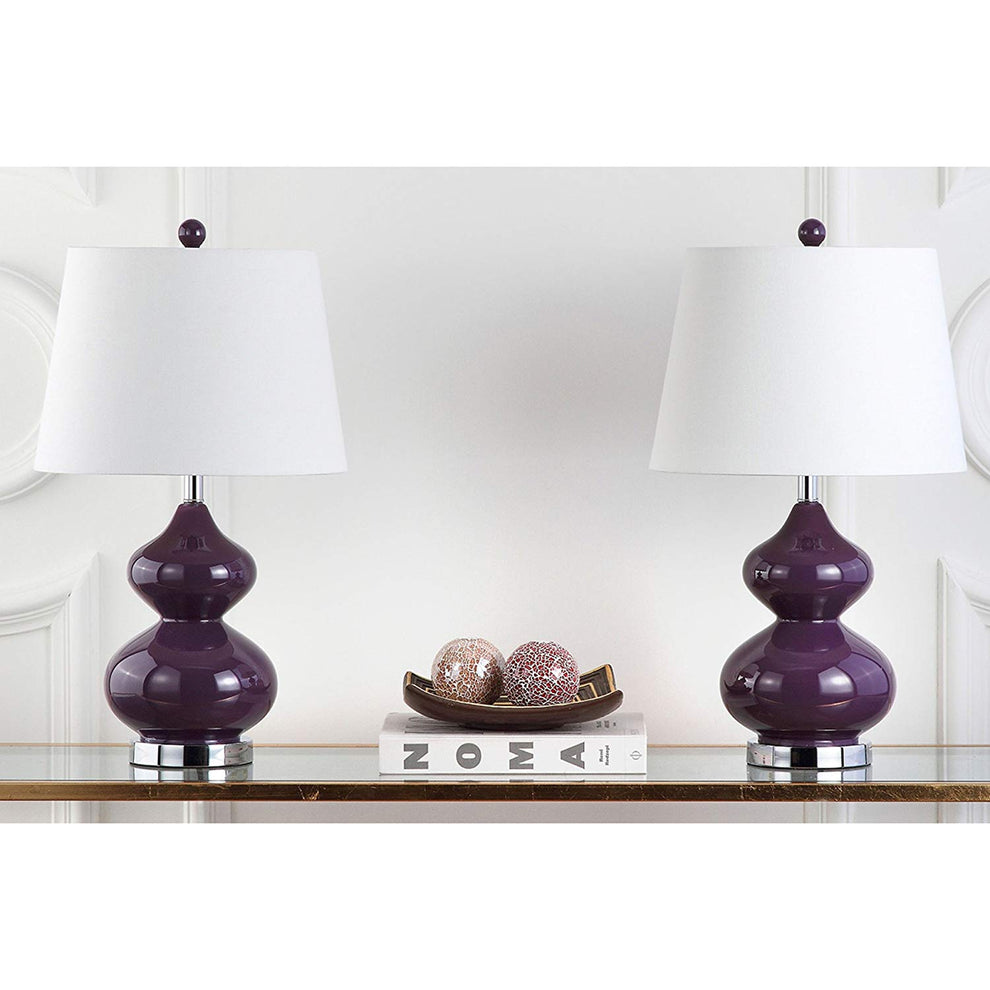 Safavieh Eva Double Gourd Glass Lamp | Table Lamps | Modishstore - 6