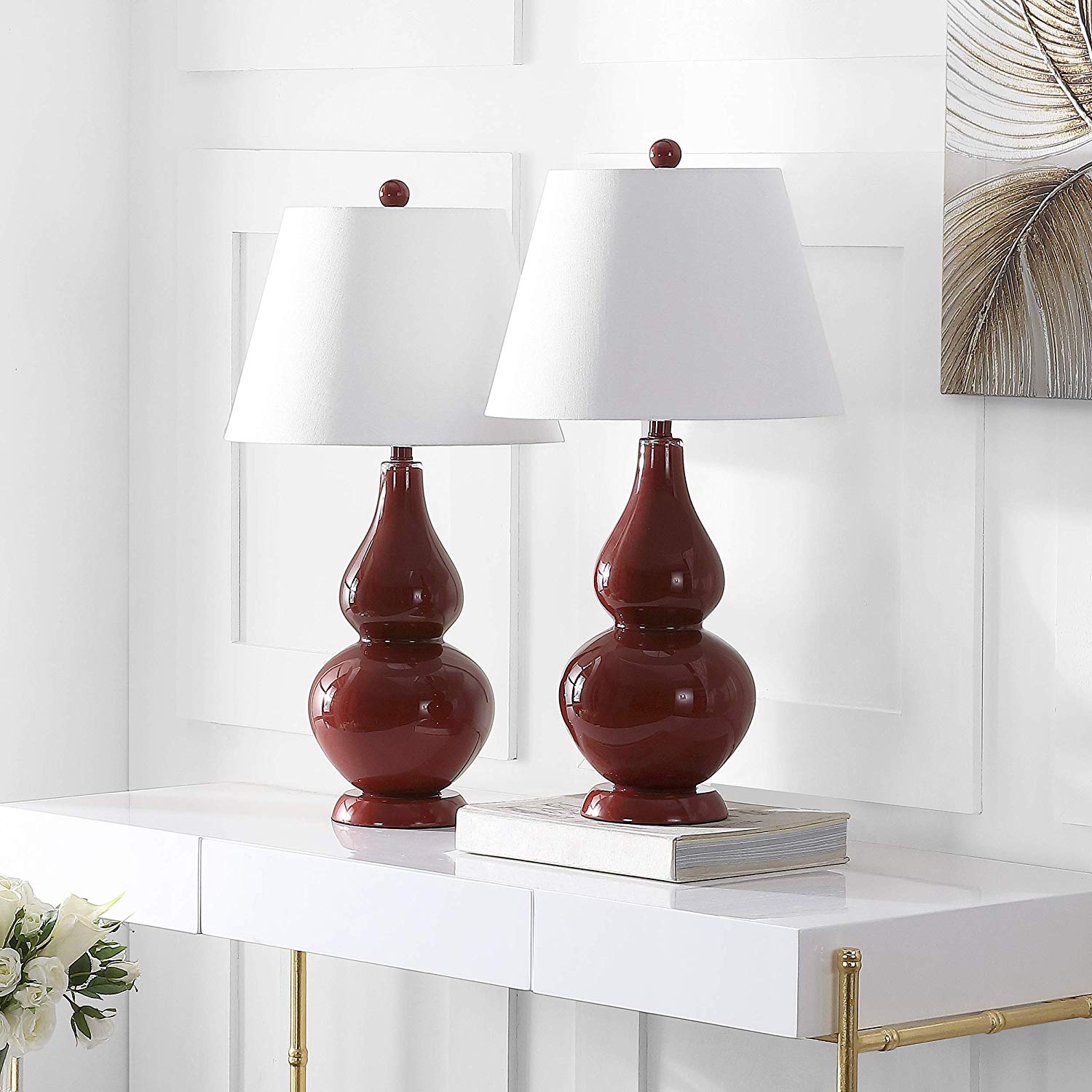 Safavieh Cybil Double Gourd Lamp | Table Lamps |  Modishstore  - 6