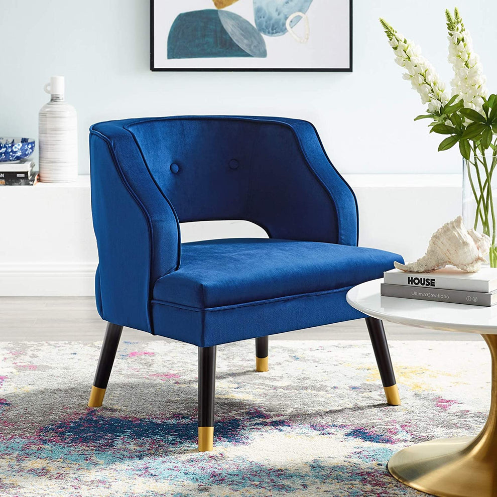 Modway Traipse Button Tufted Open Back Performance Velvet Armchair - EEI-3579 | Armchairs | Modishstore - 14