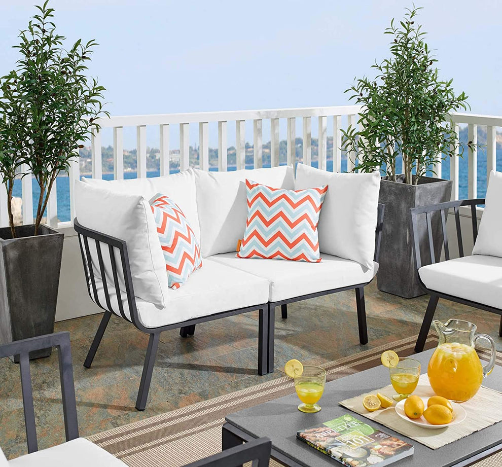 Modway Riverside 2 Piece Outdoor Patio Aluminum Sectional Sofa Set - EEI-3781 | Outdoor Sofas, Loveseats & Sectionals | Modishstore - 9