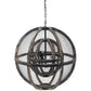 Modway Gravitate Globe Rustic Oak Wood Pendant Light Chandelier | Chandeliers | Modishstore-3