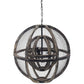 Gravitate Globe Rustic Oak Wood Pendant Light Chandelier By Modway - EEI-3271 | Chandeliers | Modishstore - 3
