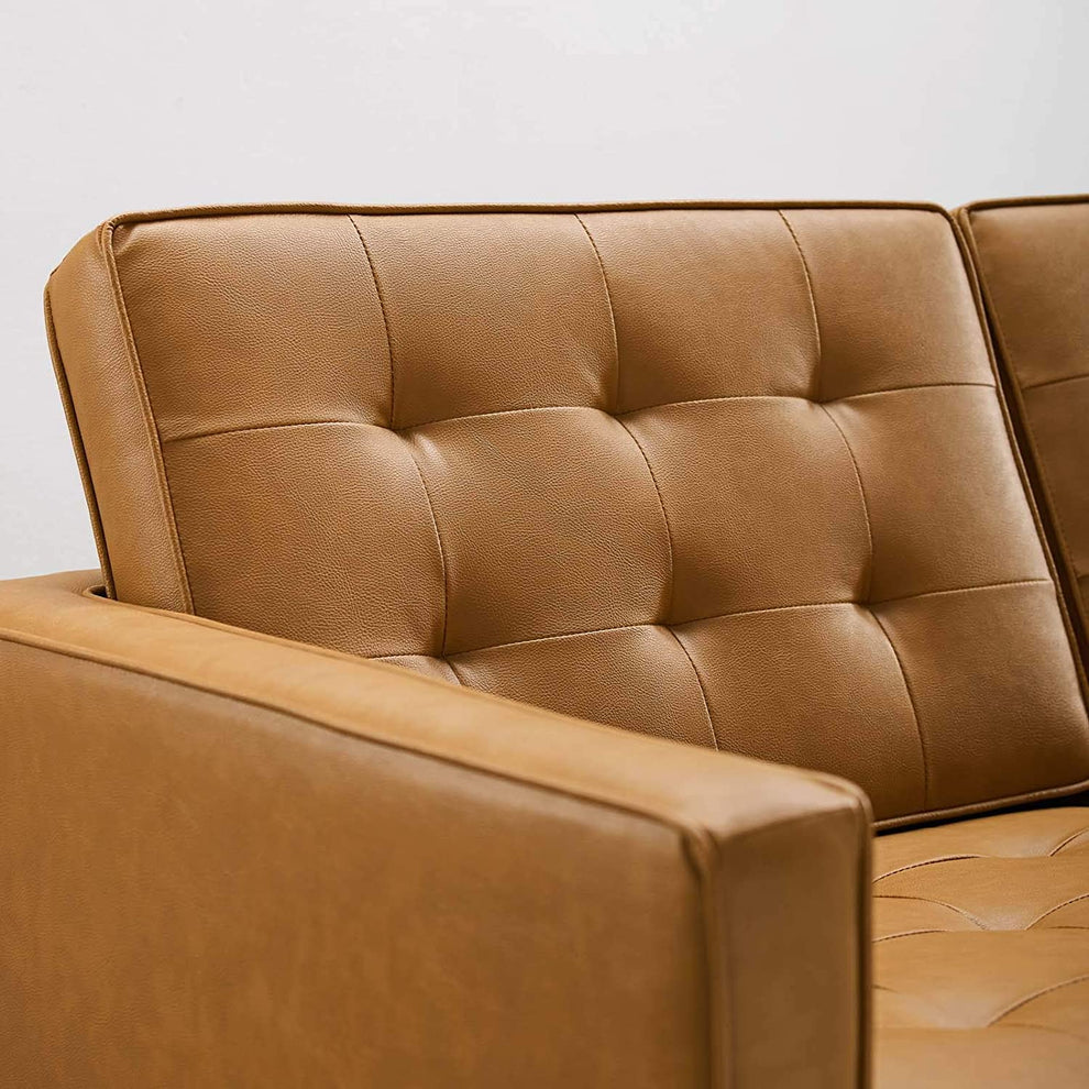 Modway Loft Tufted Upholstered Faux Leather Loveseat - EEI-3388 | Loveseats | Modishstore - 8