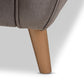 Baxton Studio Miranda Mid-Century Modern Light Grey Fabric Upholstered 2-Piece Living Room Set | Sofas | Modishstore - 5
