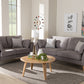 Baxton Studio Miranda Mid-Century Modern Light Grey Fabric Upholstered 2-Piece Living Room Set | Sofas | Modishstore - 2