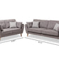 Baxton Studio Miranda Mid-Century Modern Light Grey Fabric Upholstered 2-Piece Living Room Set | Sofas | Modishstore - 4