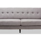 baxton studio carina mid century modern light grey fabric upholstered sofa | Modish Furniture Store-3
