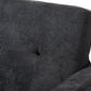Baxton Studio Carina Mid-Century Modern Dark Grey Fabric Upholstered Lounge Chair | Lounge Chairs | Modishstore - 5