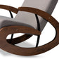 Baxton Studio Kaira Modern 2-Piece Gray Rocking Chair and Ottoman Set | Rocking Chairs | Modishstore - 7